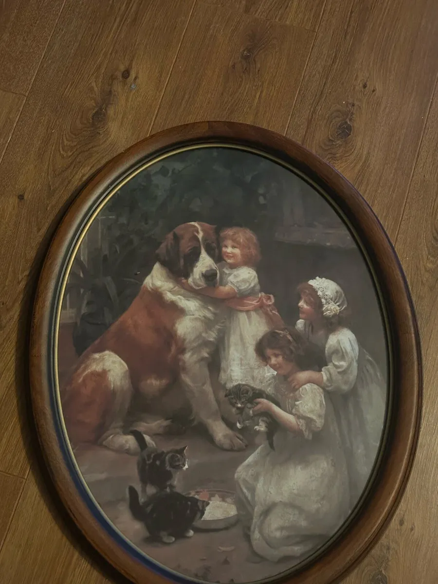 6 antique paintings - Image 1