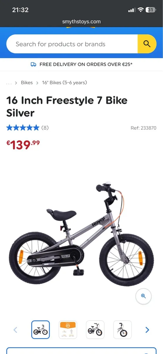 Kids 16 inch bike - Image 3