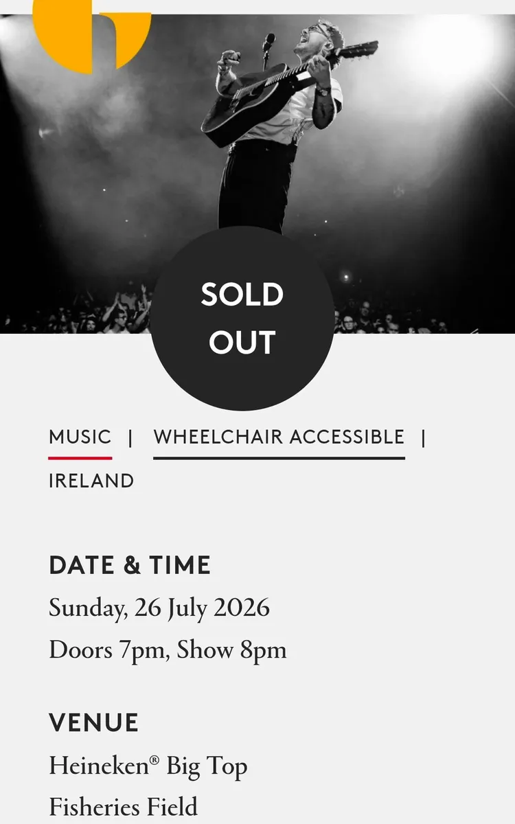 Cian Ducrot Concert Tickets Sunday 26 July 2026 - Image 2