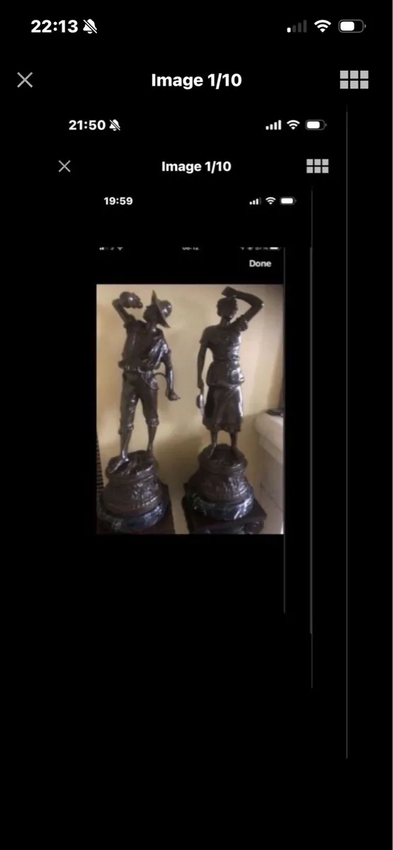 Antique Bronze Statues - Image 1