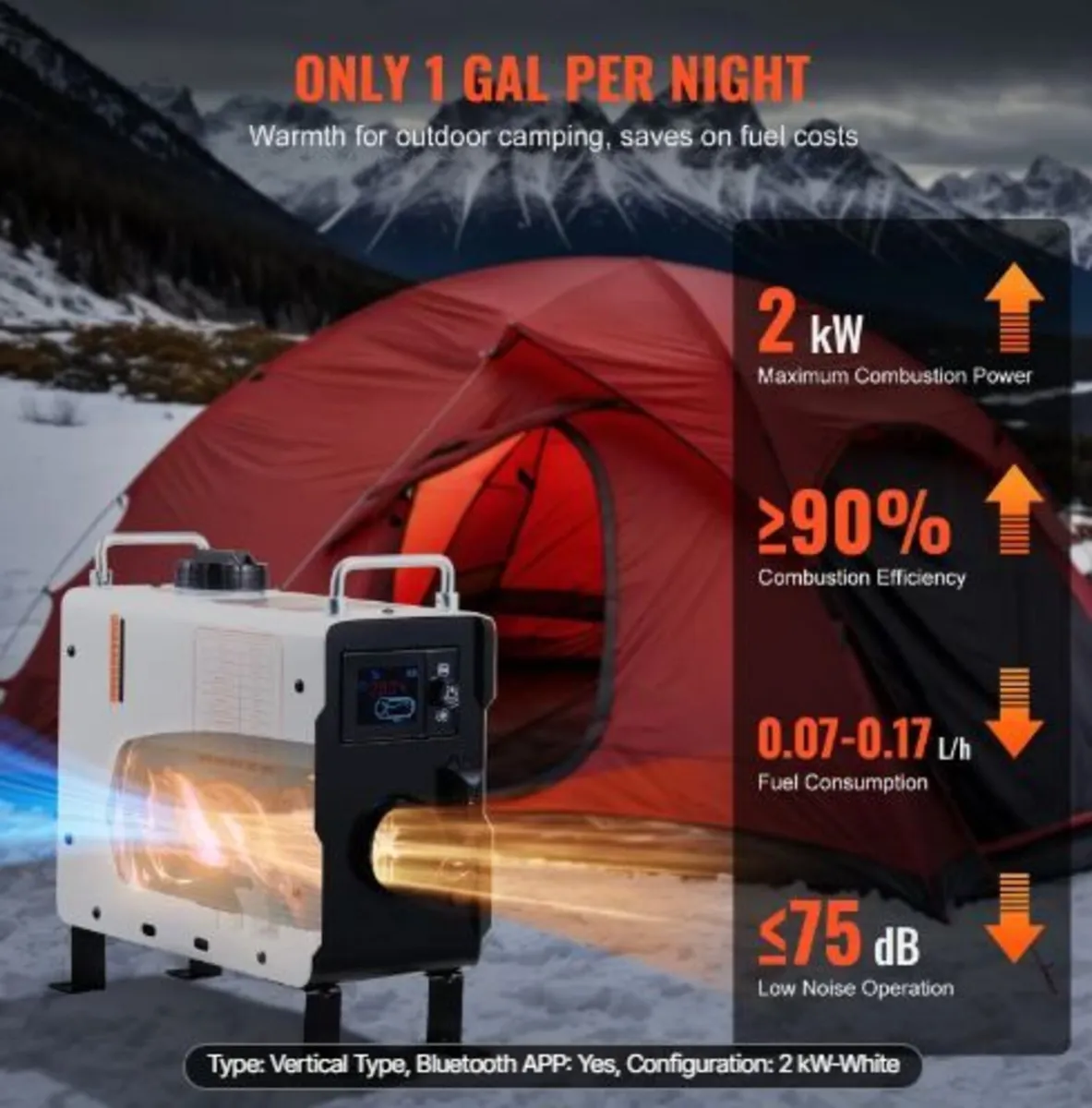 2KW Diesel Heater, 12V/24V All in One Diesel - Image 4