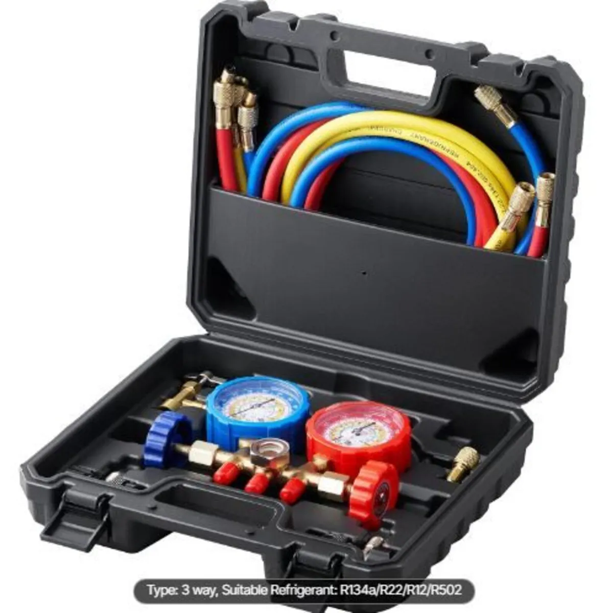 3-Way AC Diagnostic Manifold Gauge Set - Image 1