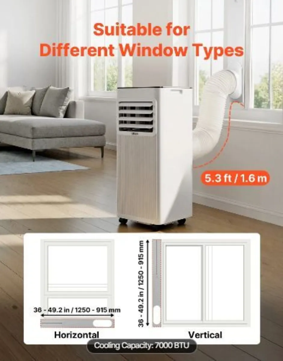 Portable Air Conditioner, 7000 BTU 2kW 3-in-1 Sta - Image 4
