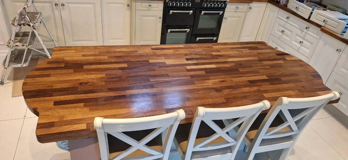 Iroko 40mm solid hardward timber worktops - Image 2