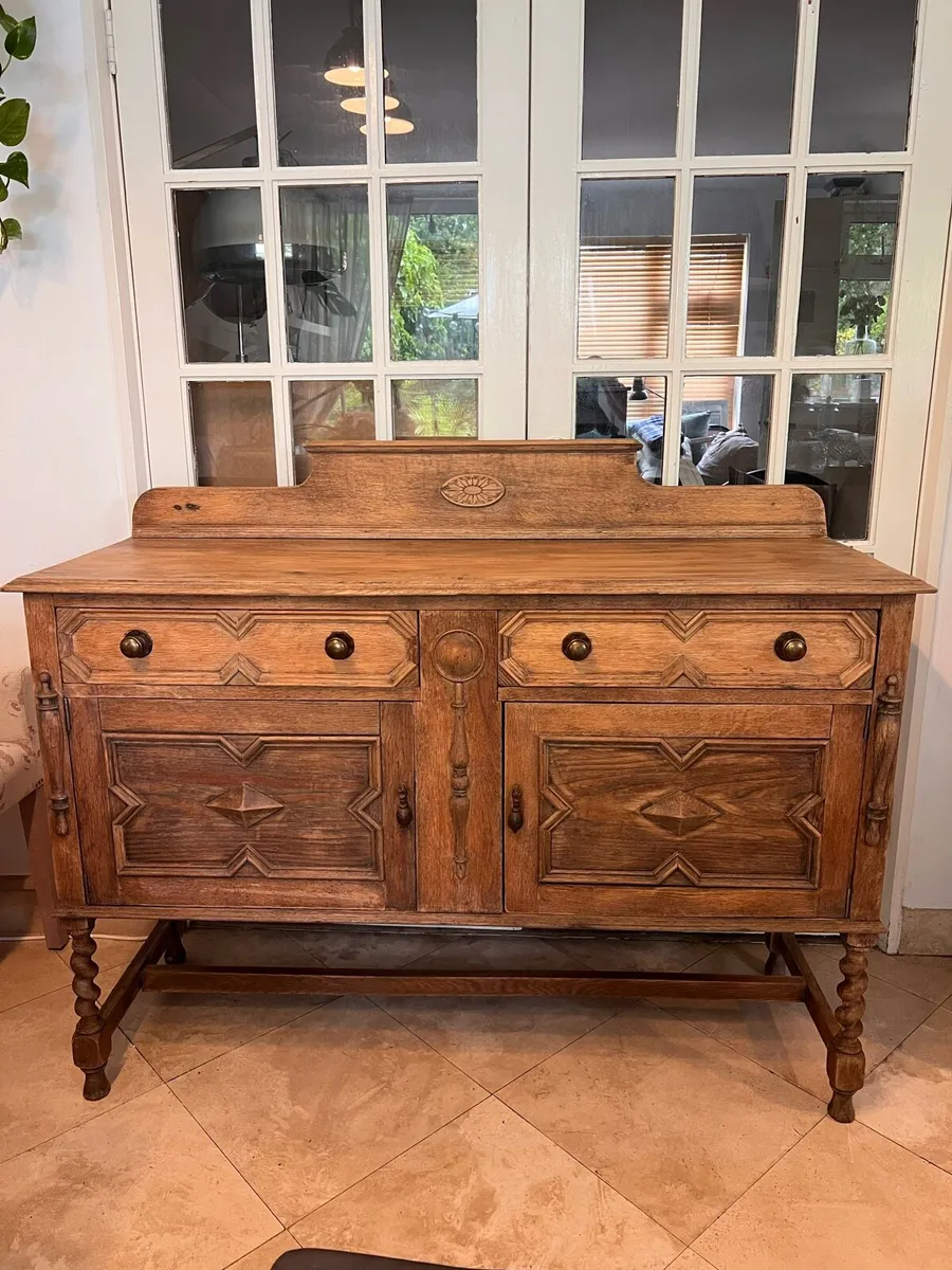 Antique oak sideboard - Image 1