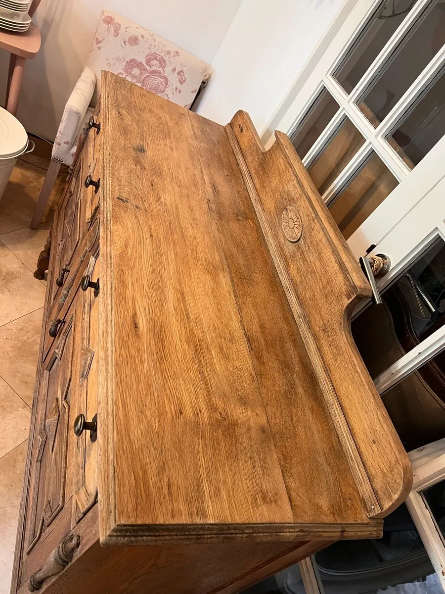 Antique oak sideboard - Image 3