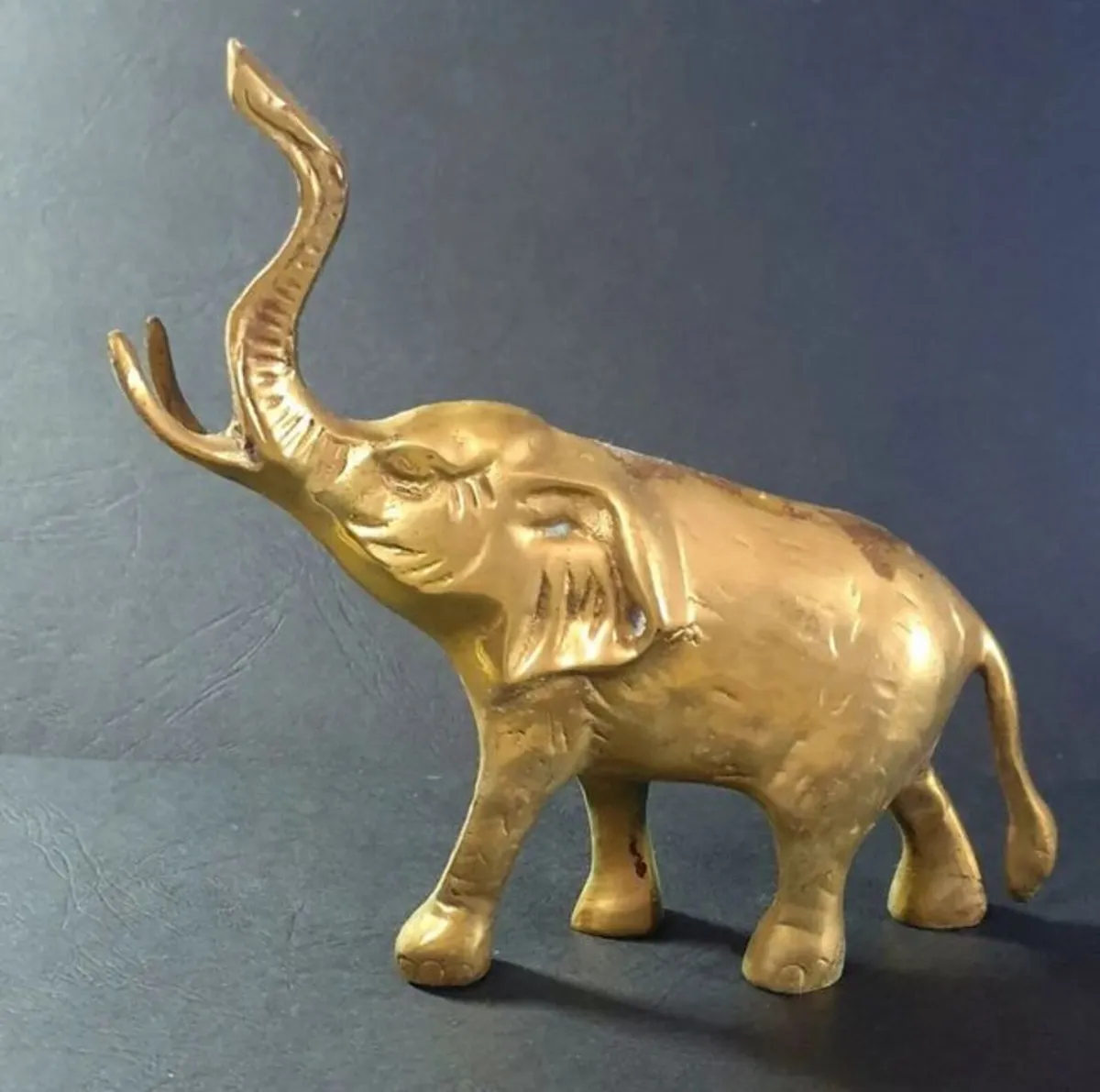 Vintage Brass Elephant - Image 2