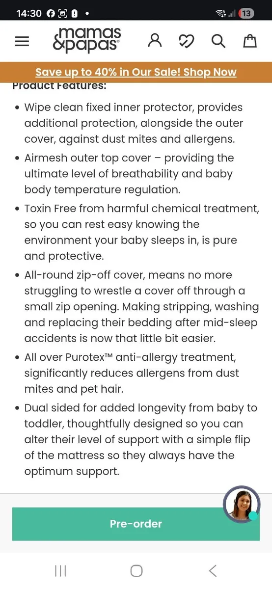 Mamas & Papas Premium Dual Core+ mattress - Image 3