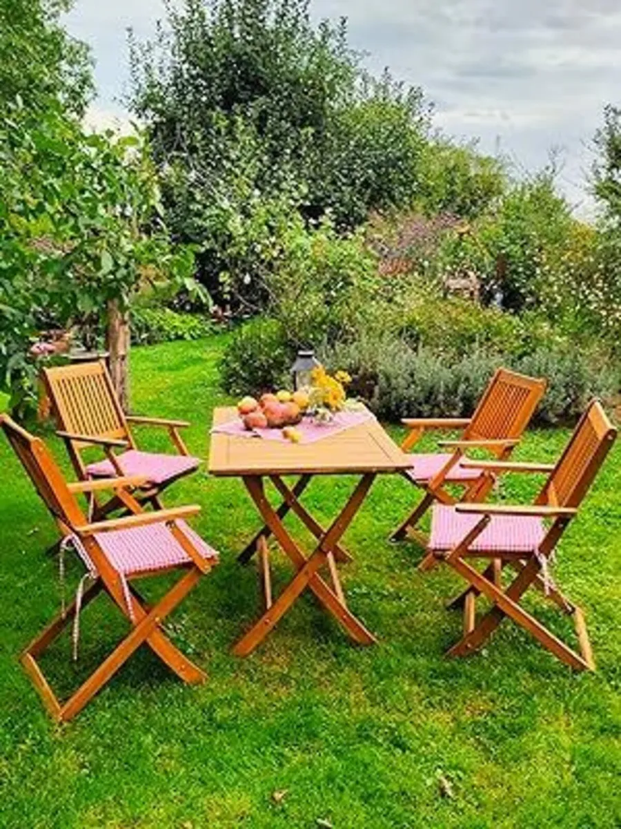 New Furniture Set 5 Pieces Acacia - Image 1