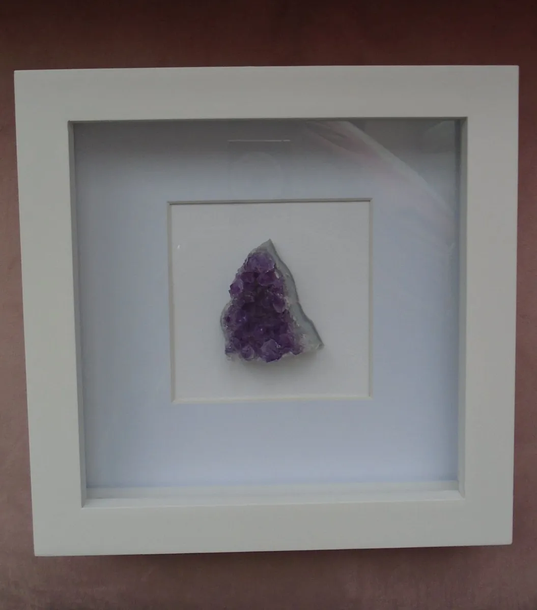 Amethyst Cluster frame, Home decor, Gift - Image 1