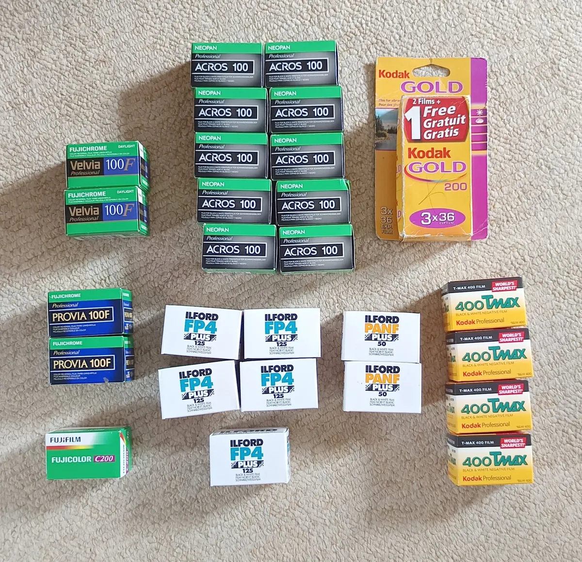 Kodak, Ilford, Neopan, Fuji analog films for sale - Image 1