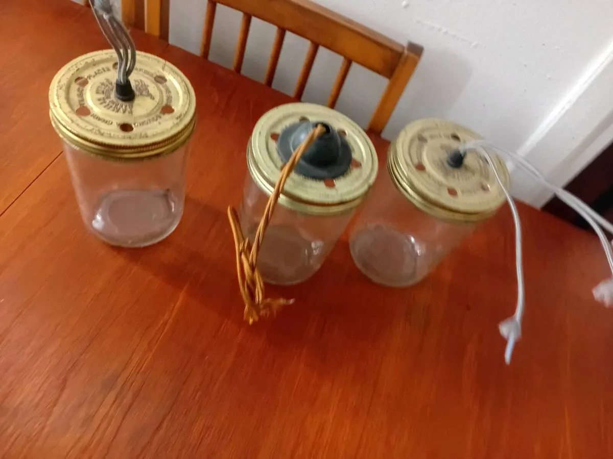 vintage familia wiss hanging lamps le parfait x2 - Image 3