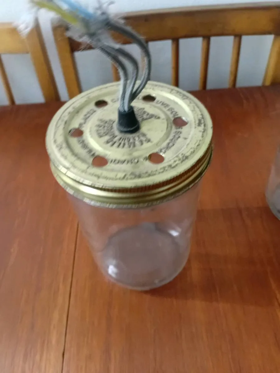 vintage familia wiss hanging lamps le parfait x2 - Image 1