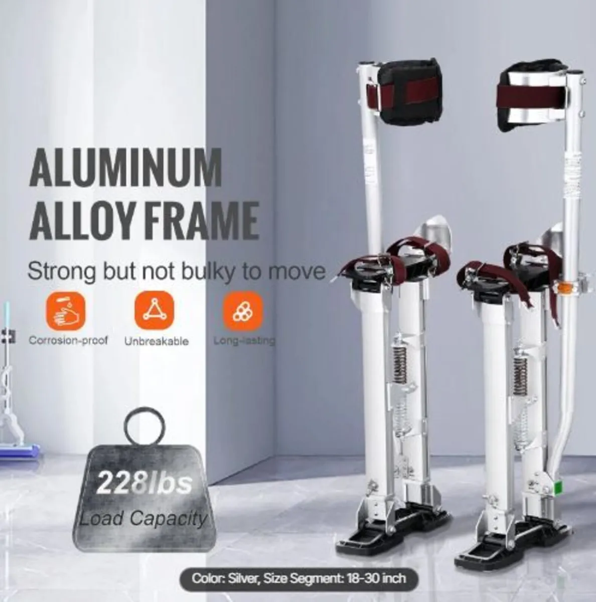 Drywall Stilts, 46 cm-76 cm Adjustable Aluminum - Image 4
