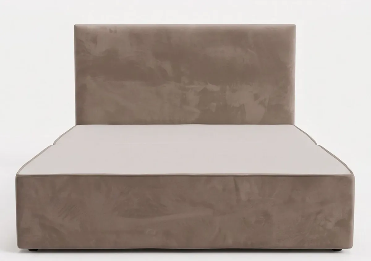 Double Divan Bed Base & Matching Headboard - Image 1