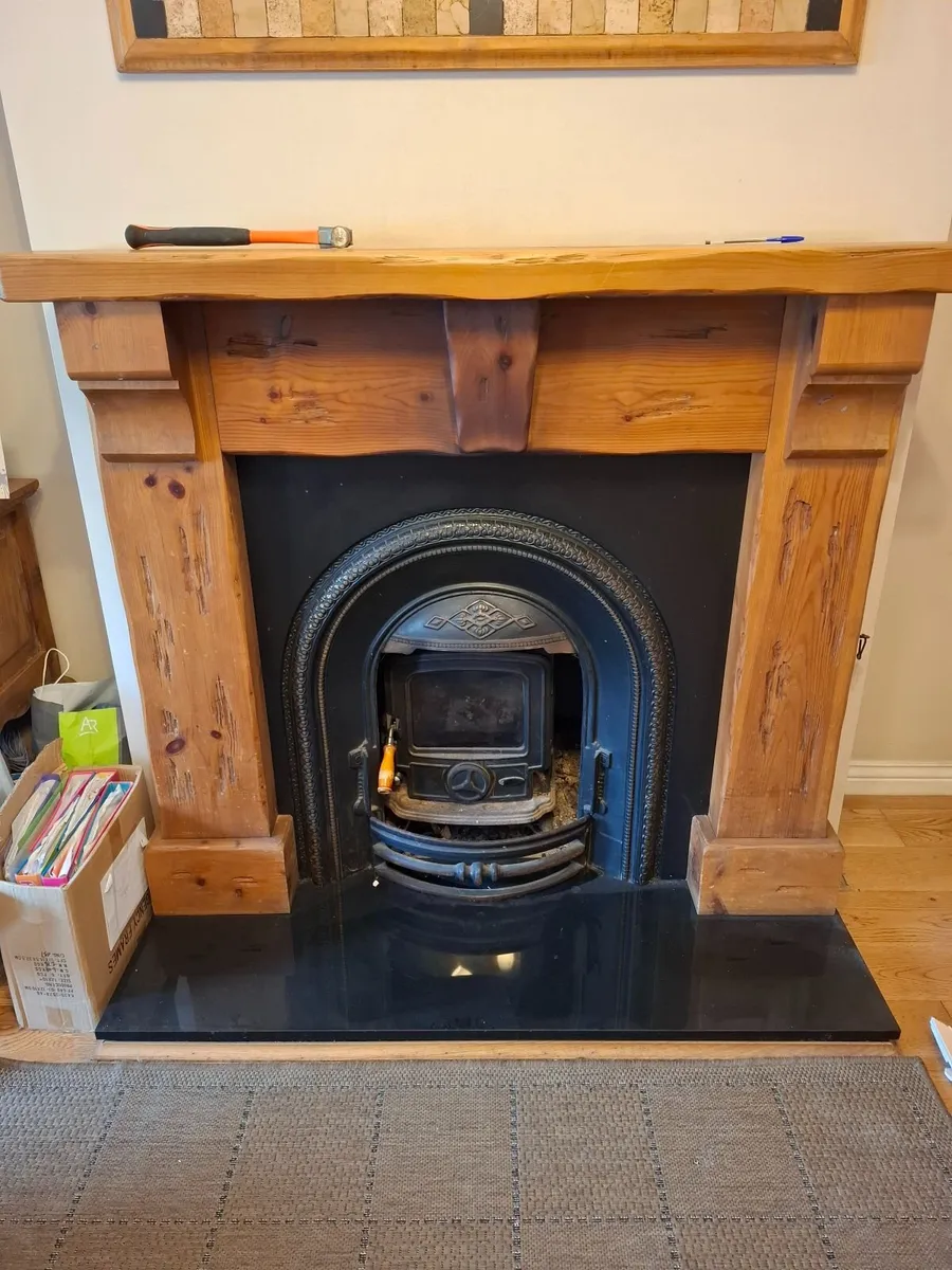 Cast Iron Stove, Fireplace  & Timber surround - Image 1