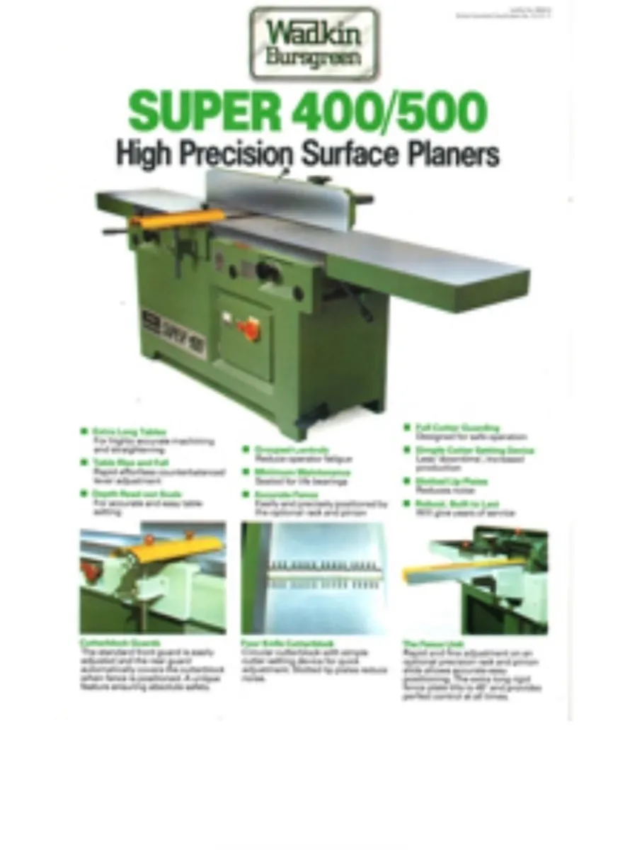 Wadkin Super 400 Surface Planer - Image 2