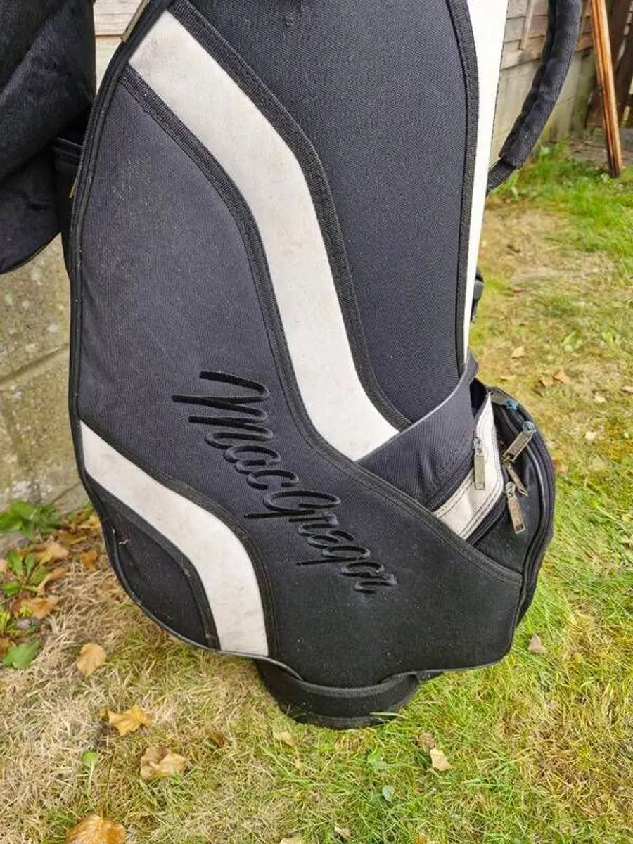 Golf clubs with trolley and size 9 golf shoes - Image 2