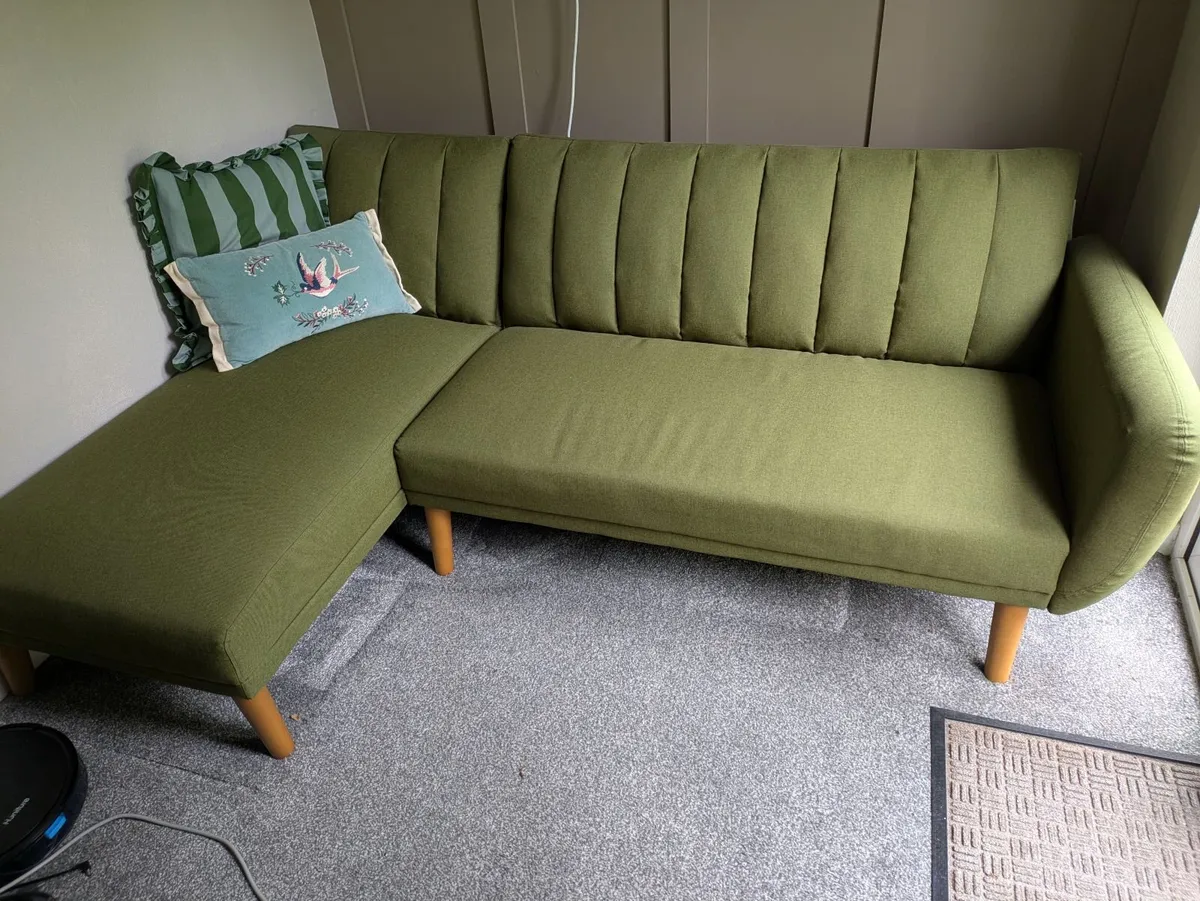 Green Corner Sofa Bed