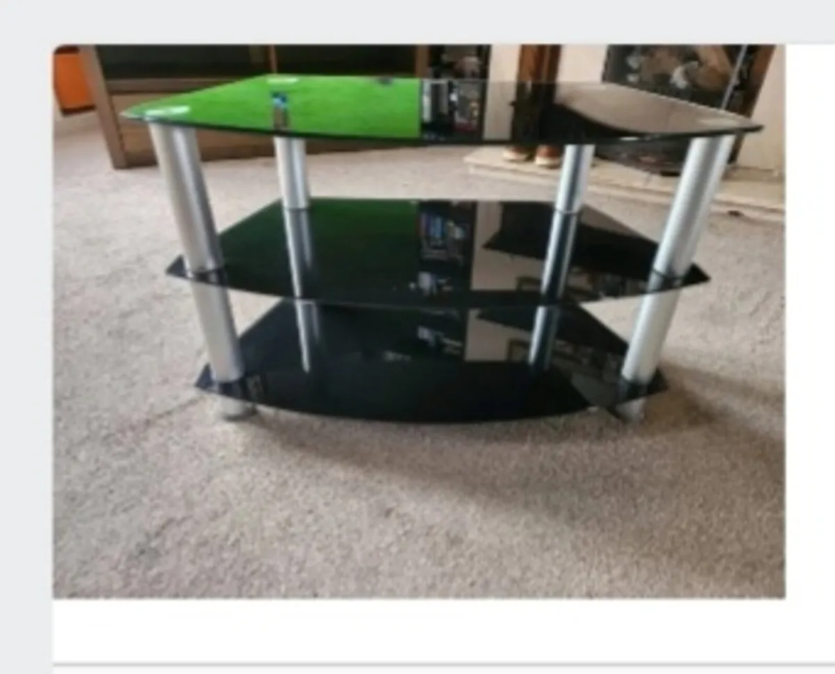 Glass tv stand