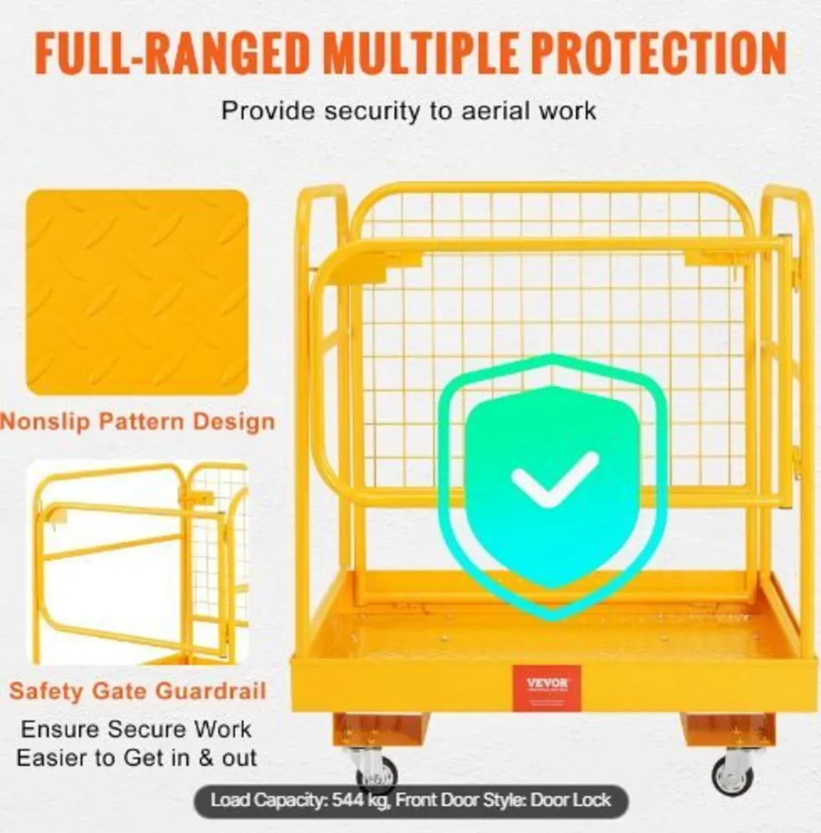Forklift Safety Cage, 544.3 kg Load Capacity - Image 3