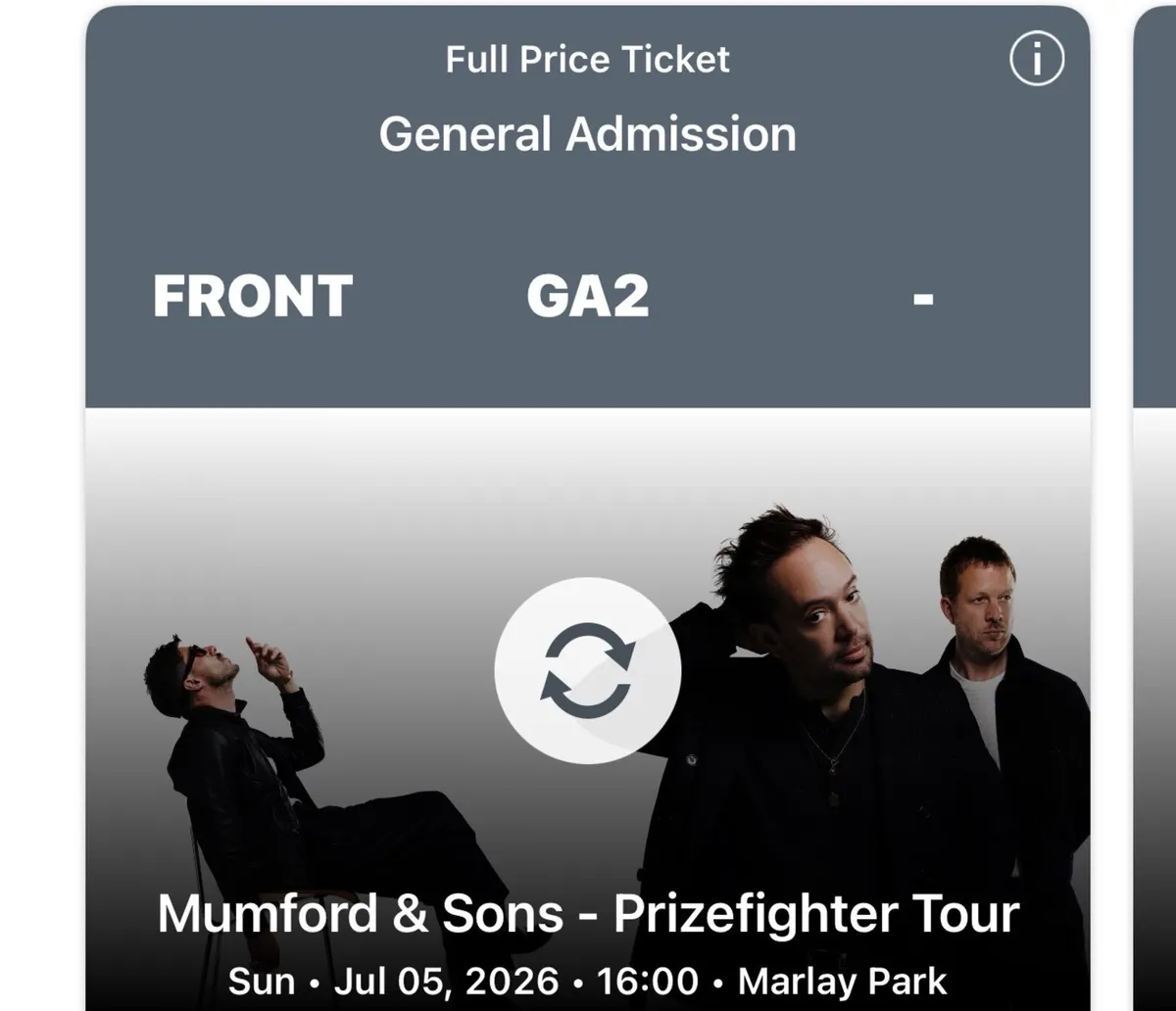 3 Mumford and son tickets