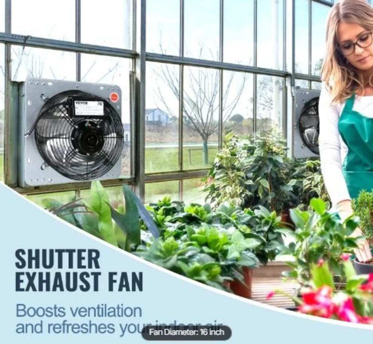 Shutter Exhaust Fan, 406 mm High-speed - Image 1