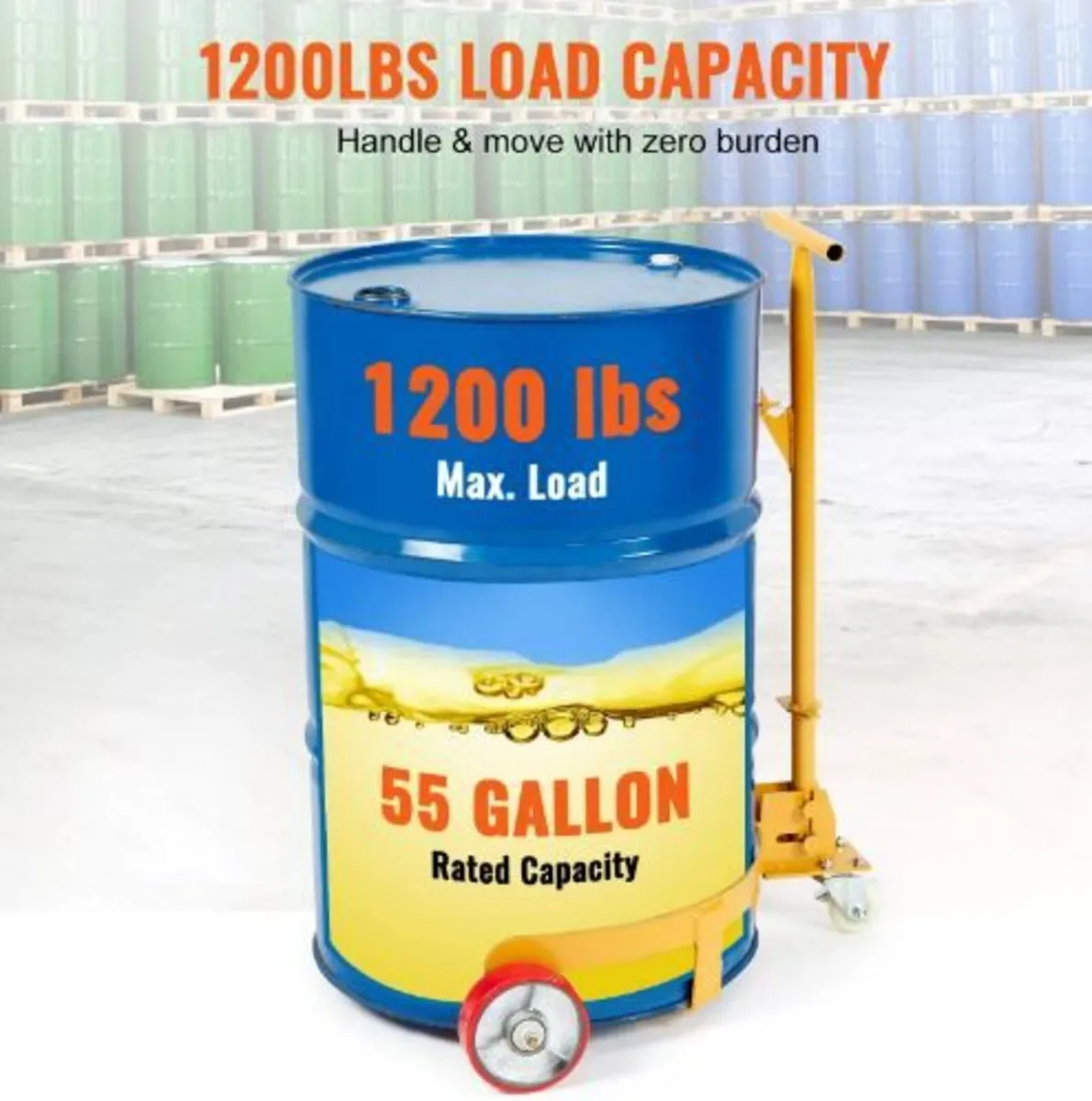 Drum Dolly, 544.3 kg Load Capacity - Image 4