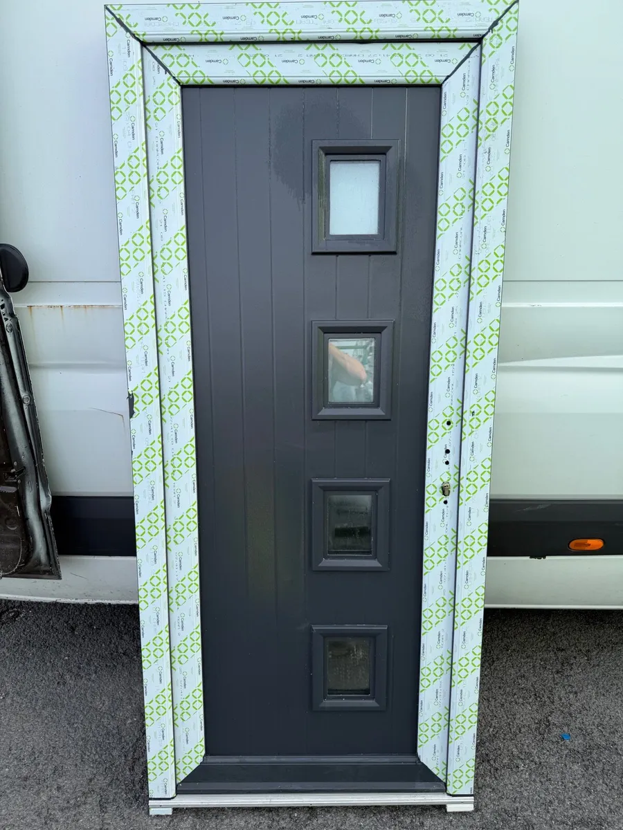 PVC DOOR NEW GREY COMPOSITE PATIO DOUBLE - Image 2