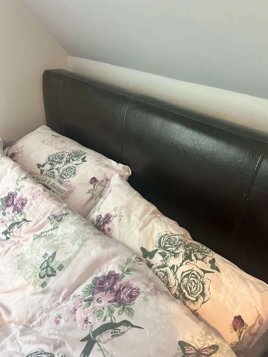 Double bed and mattress - Image 1