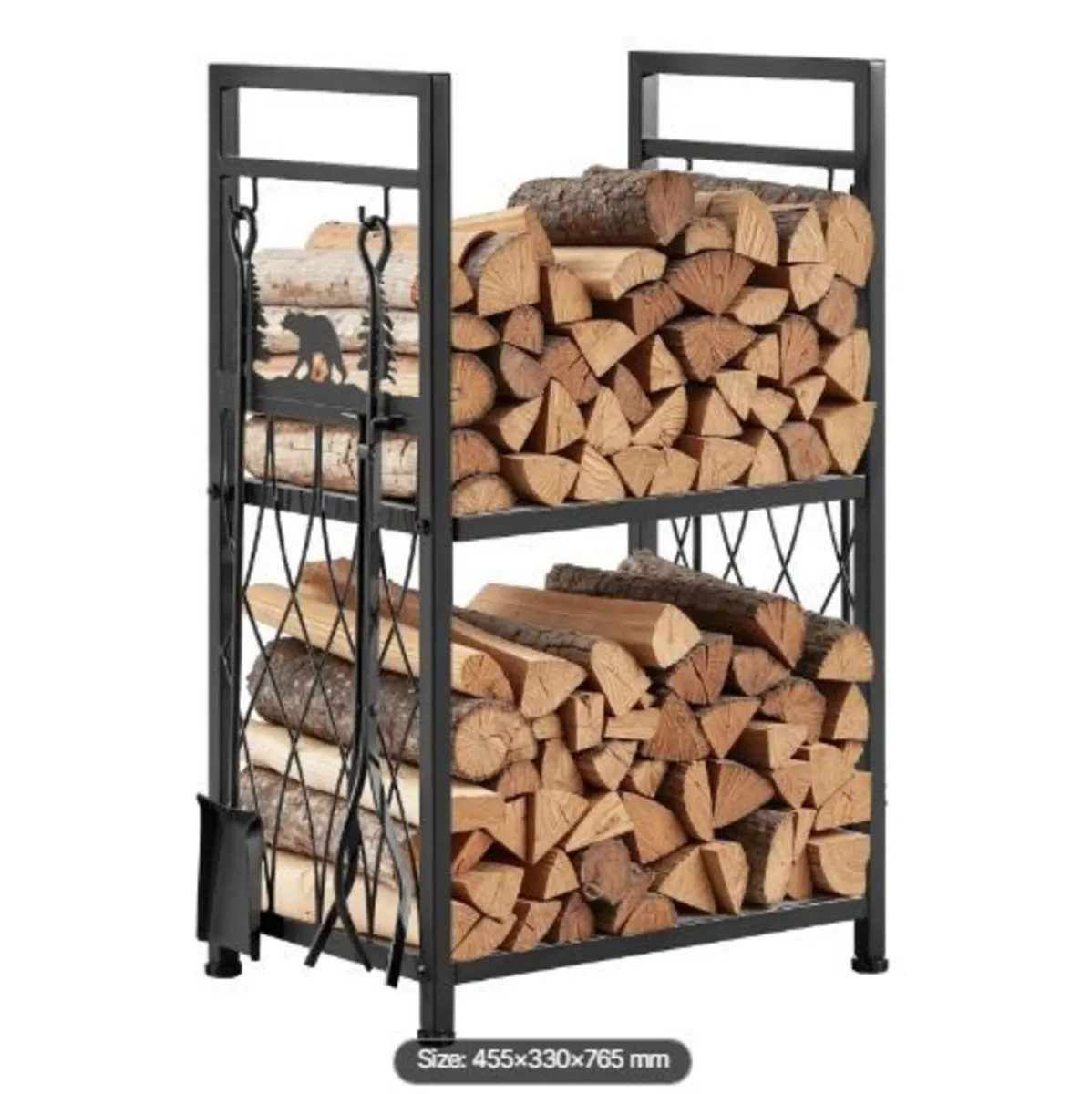 Indoor Firewood Rack, 45.5cm 2-Tier - Image 1