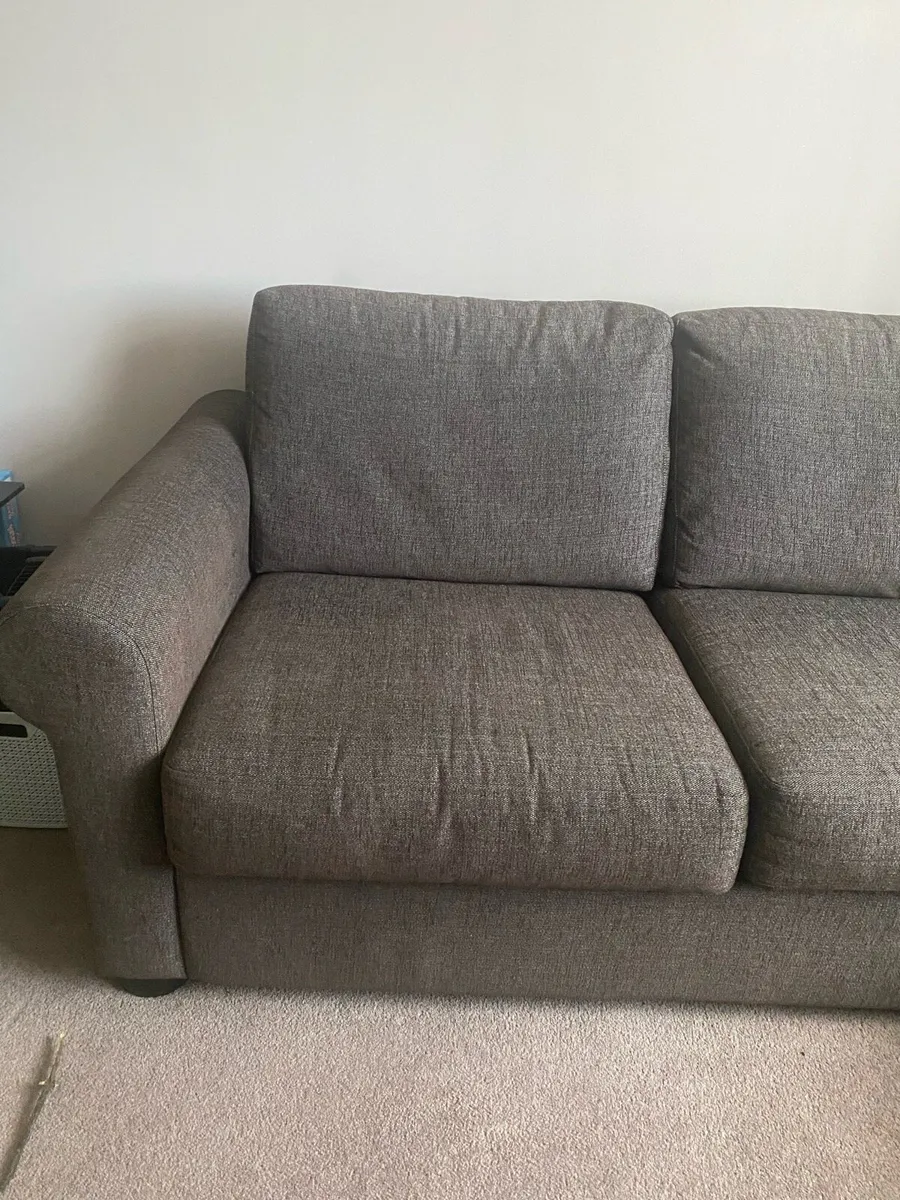 L shaped brown sofa - Image 4