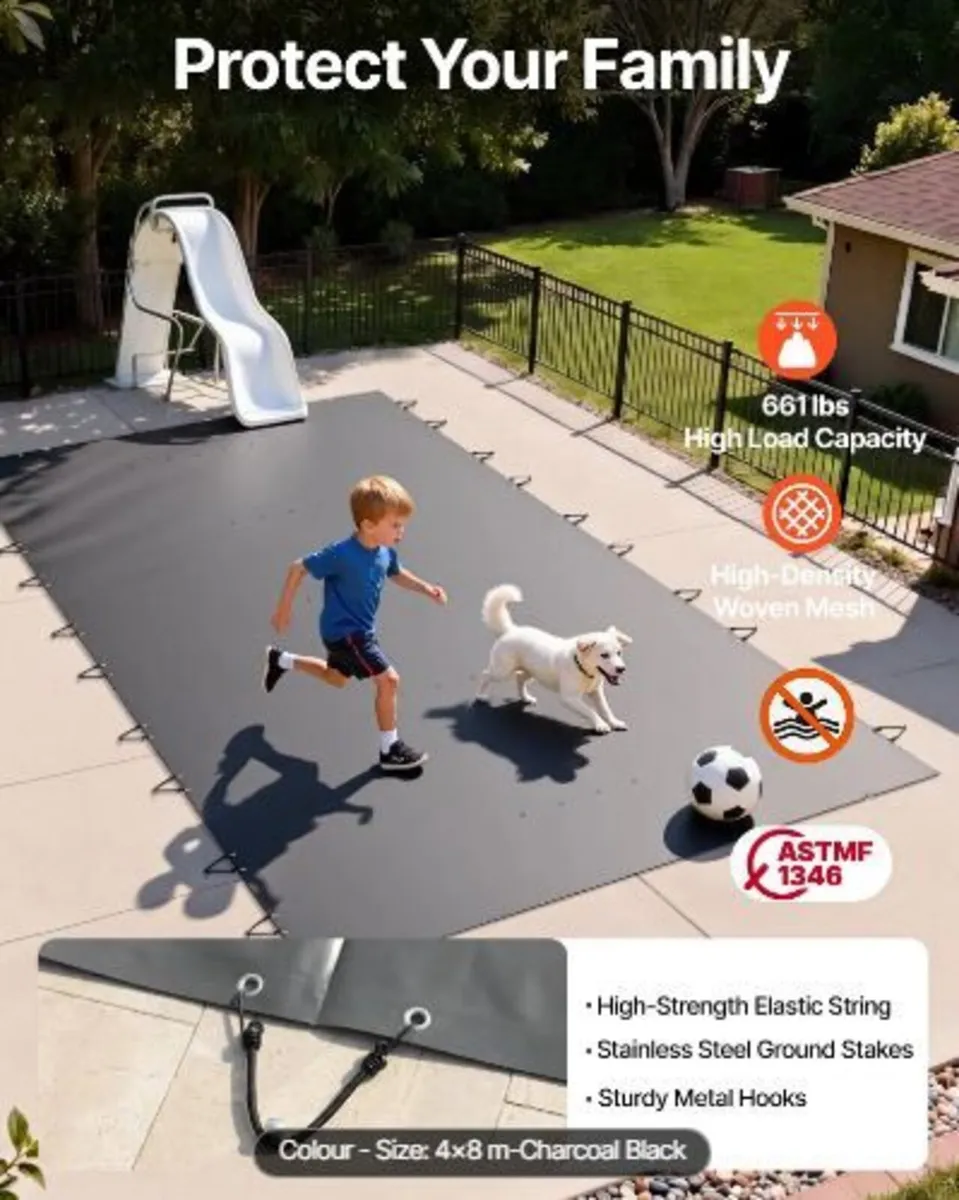 Pool Safety Cover, 4 x8 m In-ground Pool - Image 2