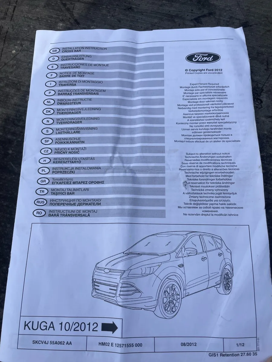 Genuine Ford Kuga Roof Rack - Image 3
