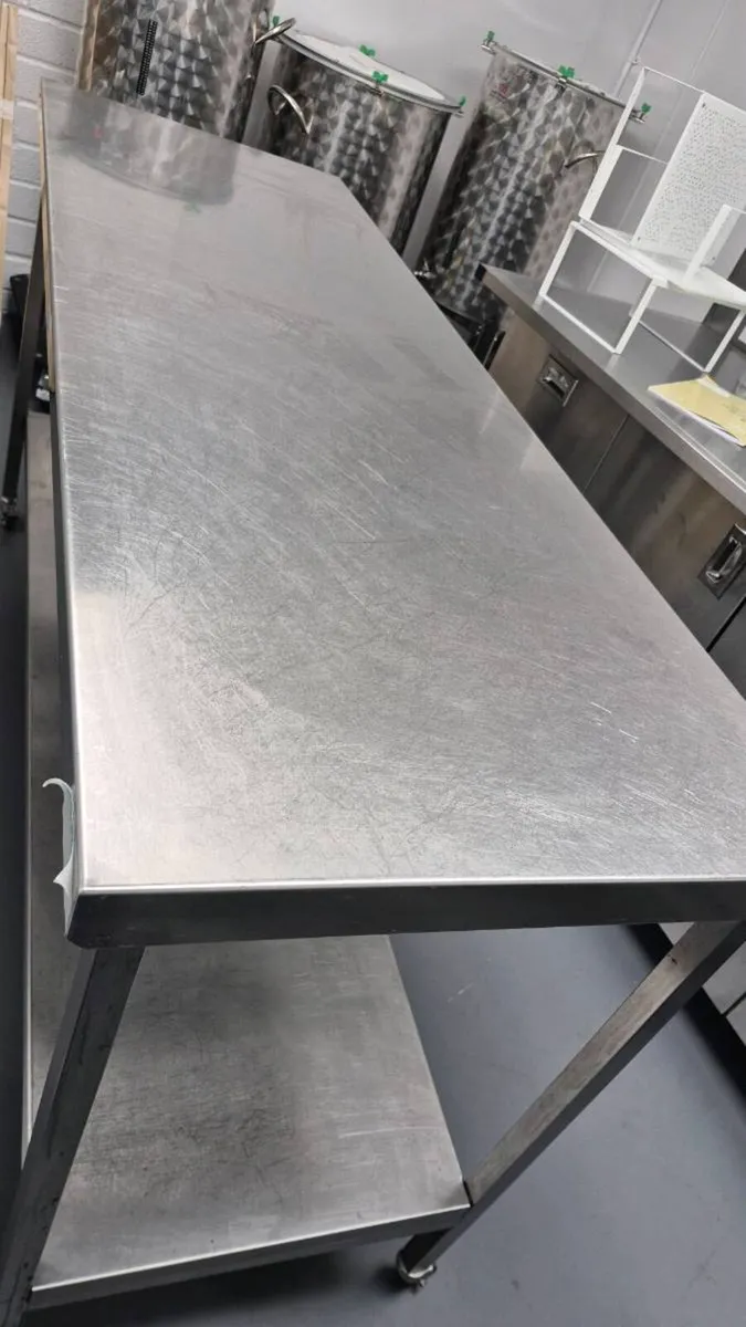 Stainless Steel worktop on wheels - Image 4