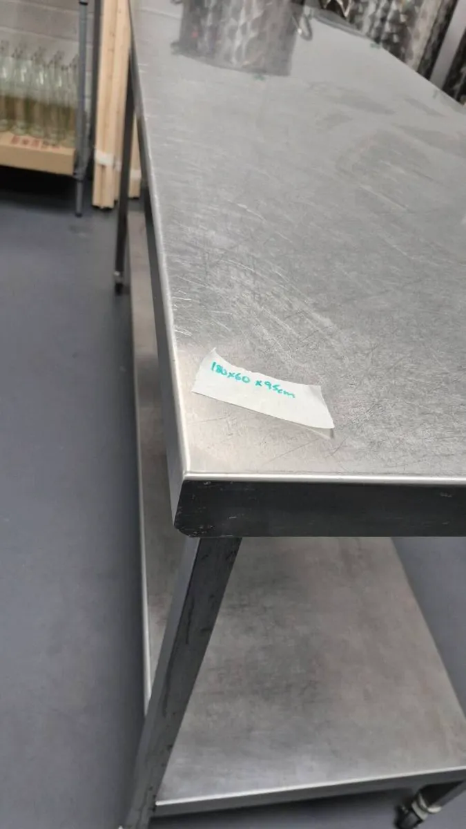 Stainless Steel worktop on wheels - Image 2