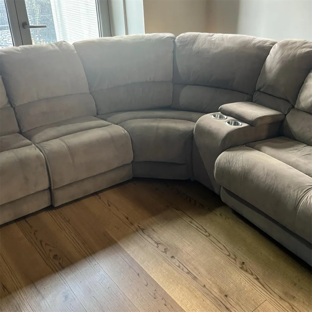 Beige corner recliner sofa set - Image 2
