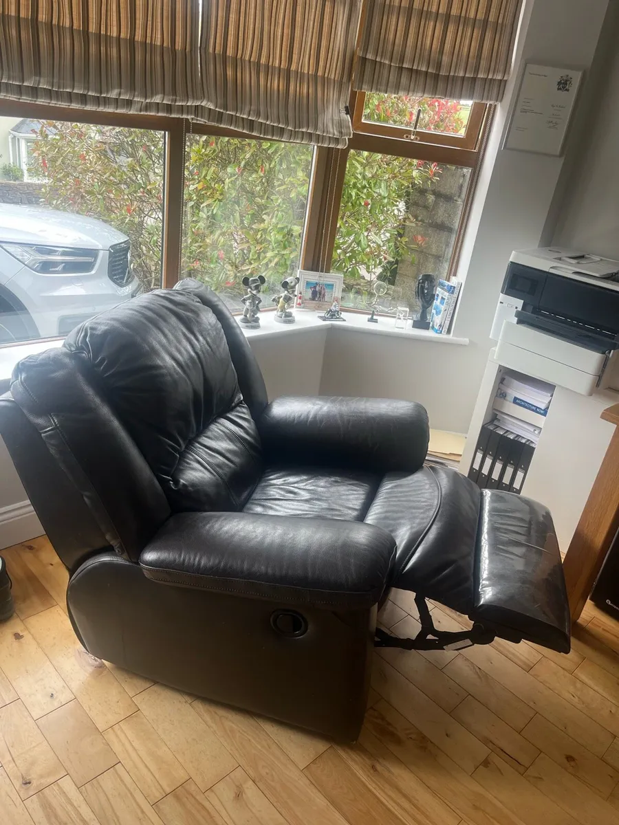 Brown Leather Recliner - Image 2