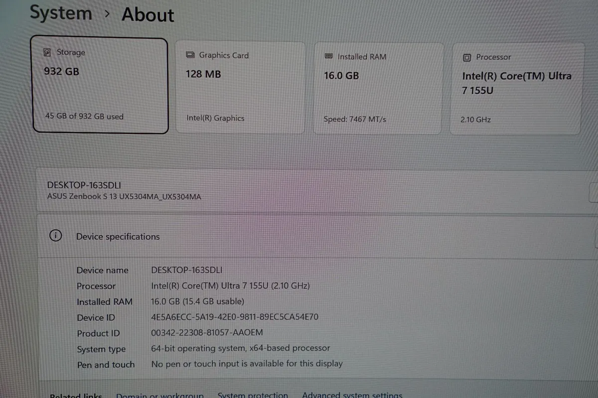 Asus Zenbook S13 3K OLED | Ultra 7 155U | 16GB - Image 2