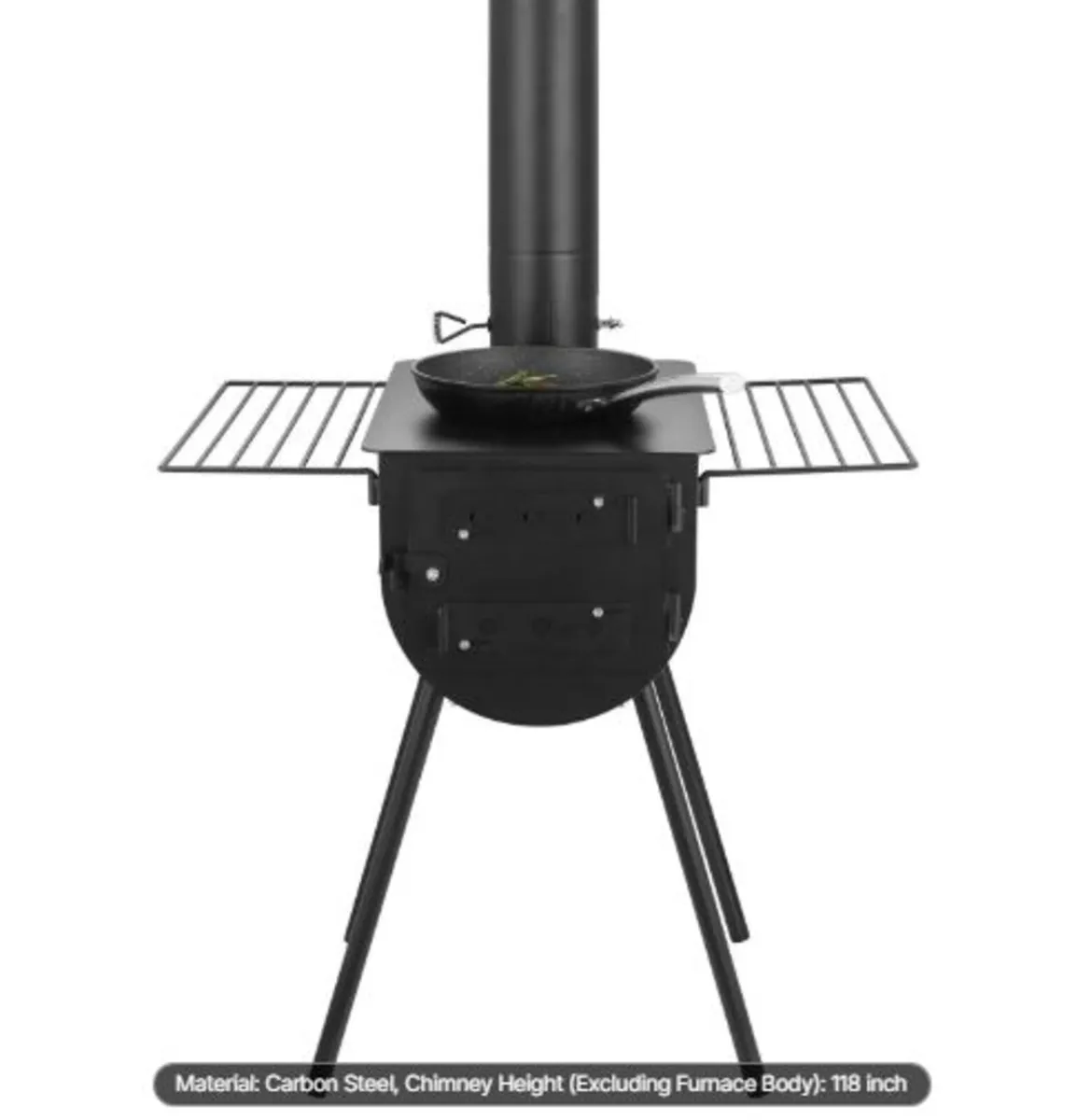 Wood Stove, 3 m, Alloy Steel Camping Tent Stove, - Image 4