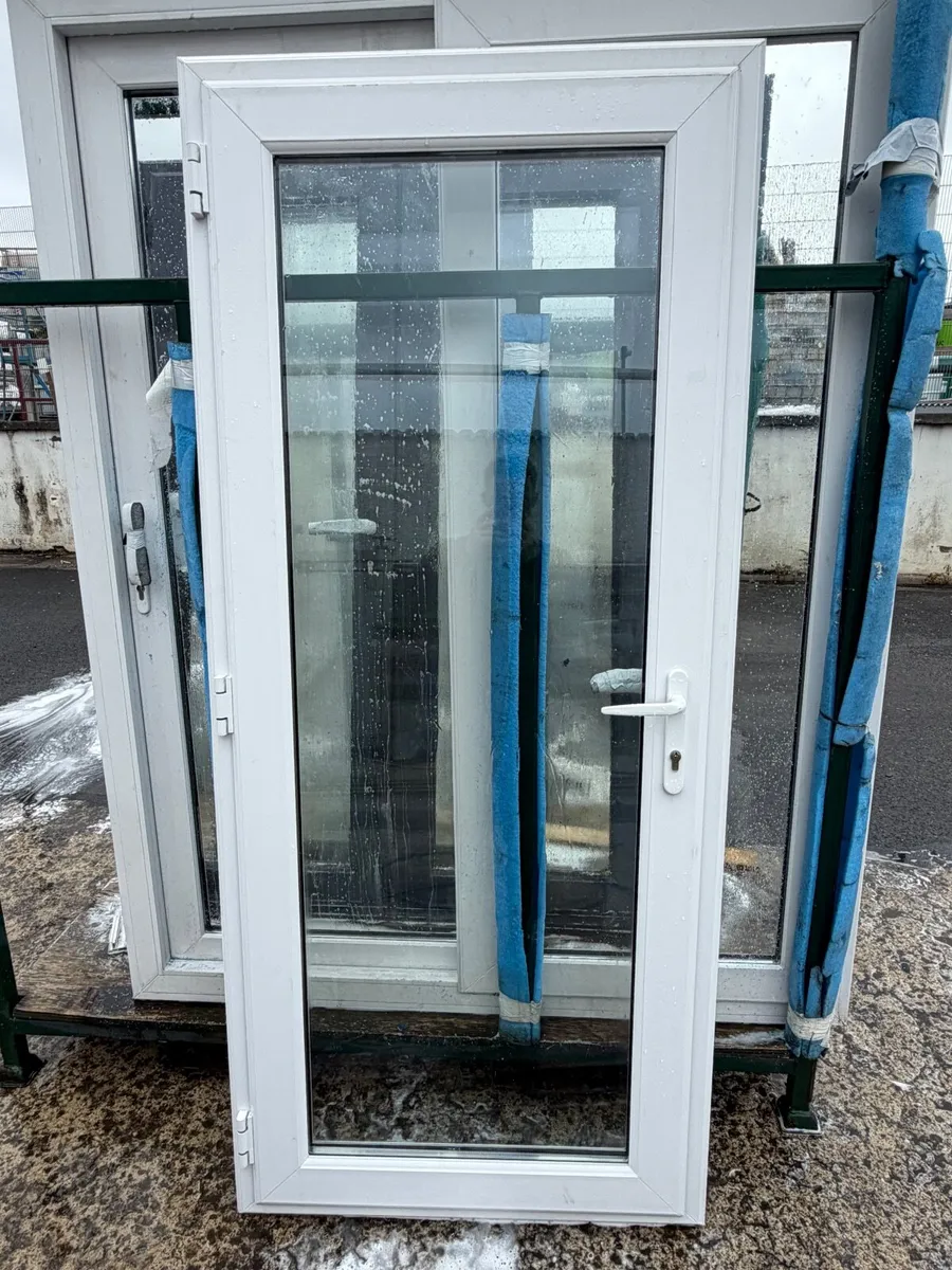 PVC door White open out New