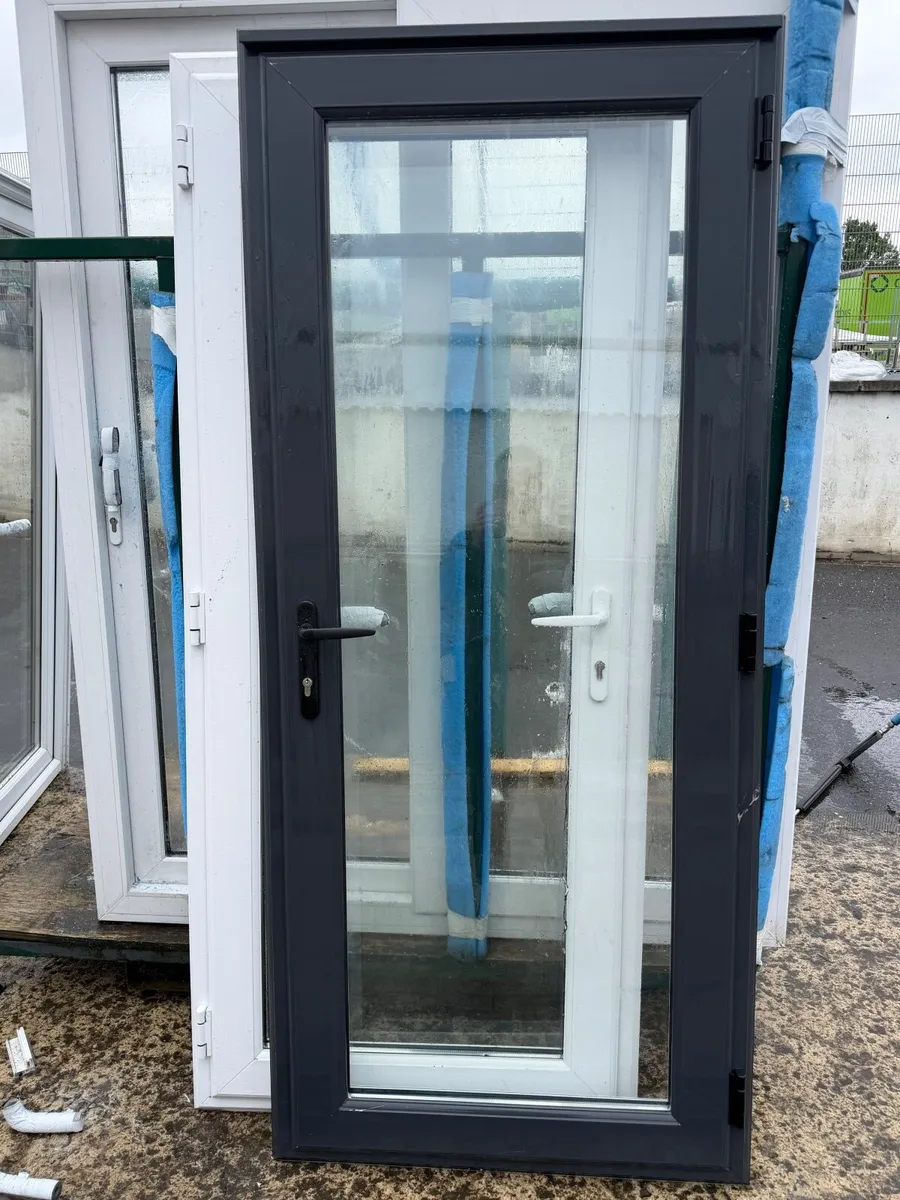 PVC door Charcoal on White LIKE NEW never fitted