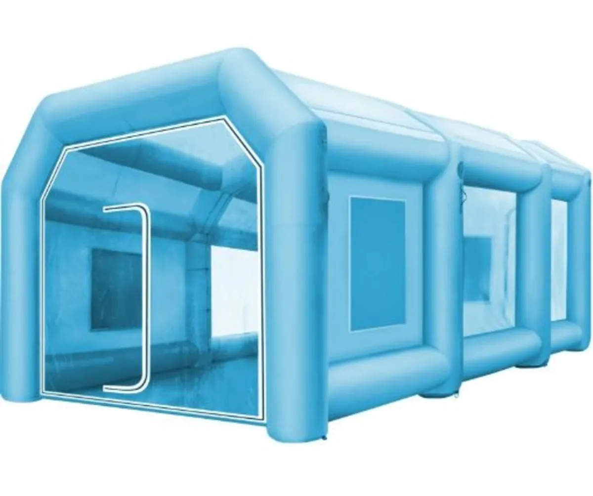 Inflatable Tent, 26x13x10Ft Inflatable Spray Booth - Image 1