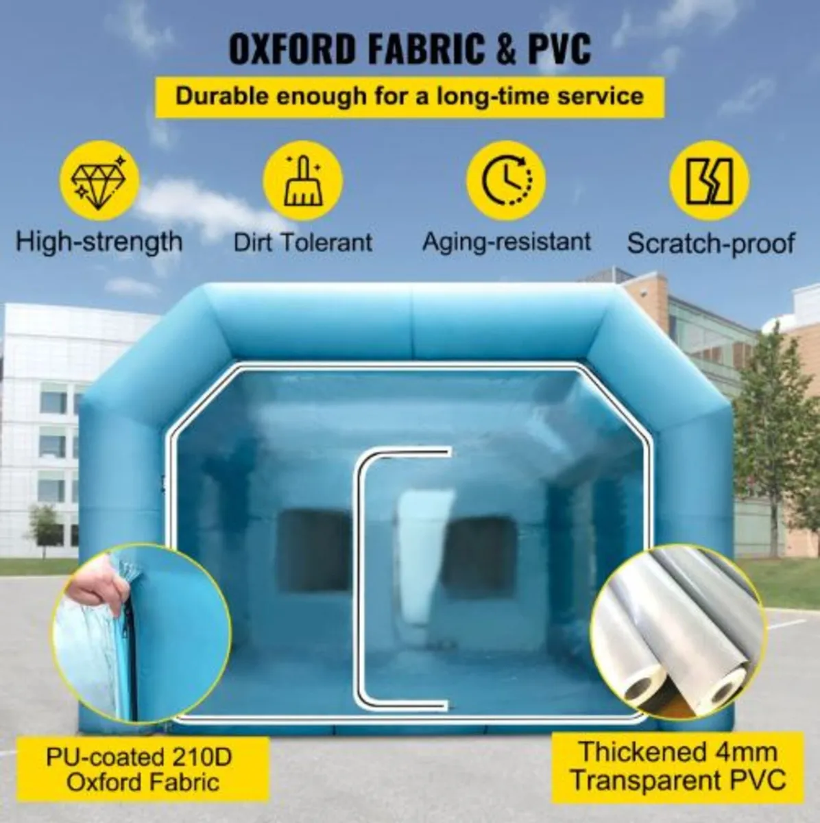 Inflatable Tent, 26x13x10Ft Inflatable Spray Booth - Image 4