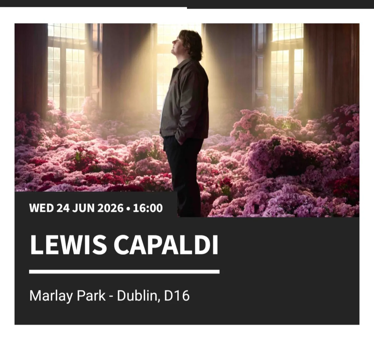 Two Lewis Capladi tickets for sale