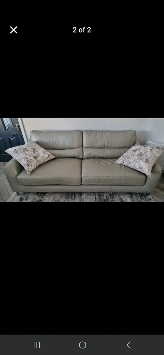 3+2 seater leather couch - Image 1