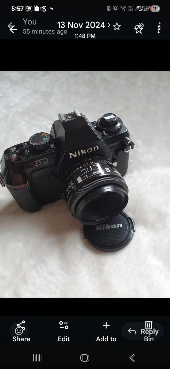 Nikon N2000 F-301 Including camera bag - Image 1