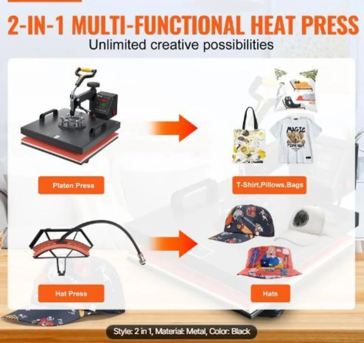 Heat Press Machine, 15x15inch / 38x38cm - Image 2