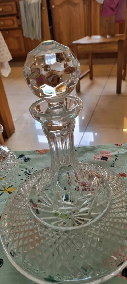 Galway Crystal Brandy glasses and Decanter - Image 2