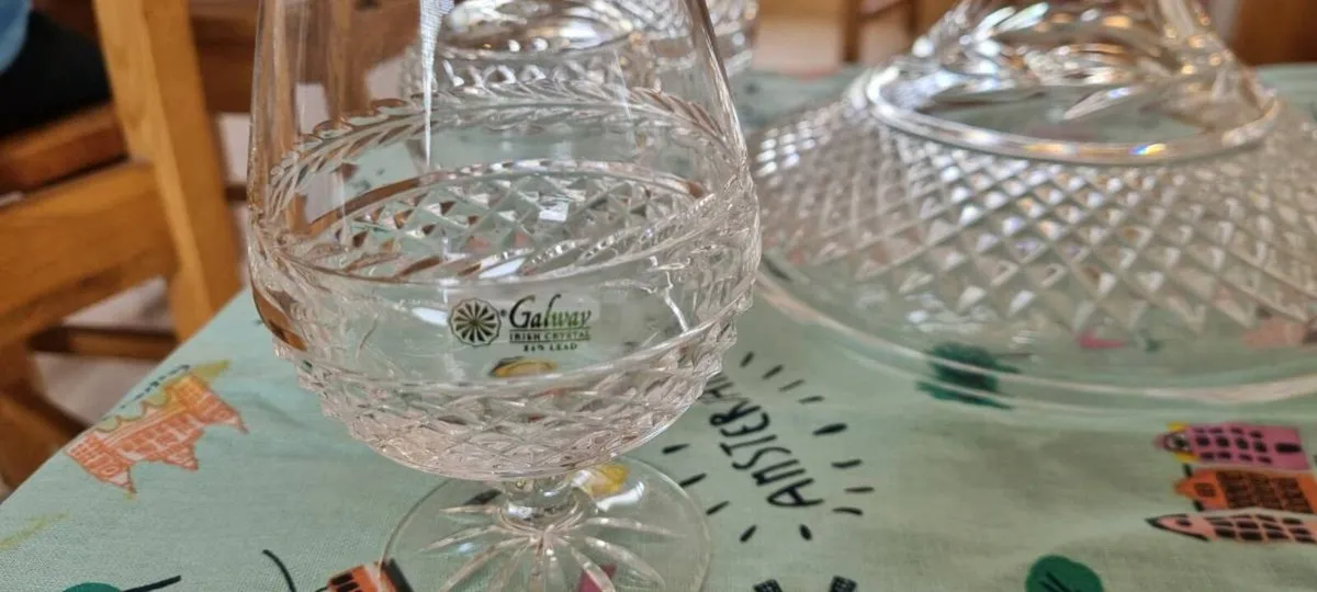 Galway Crystal Brandy glasses and Decanter - Image 3